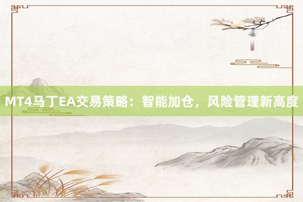 MT4马丁EA交易策略：智能加仓，风险管理新高度